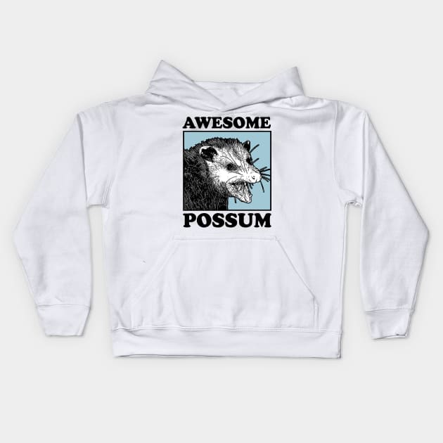 Awesome Possum Kids Hoodie by DankFutura